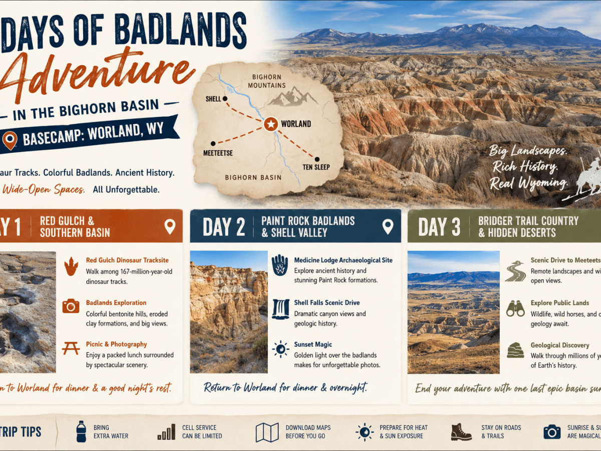 Three Days of Badlands Adventure: Exploring Wyoming’s Wild Side from a Worland&nbsp;Basecamp