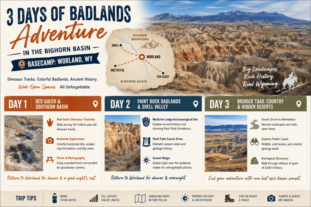 Three Days of Badlands Adventure: Exploring Wyoming’s Wild Side from a Worland&nbsp;Basecamp